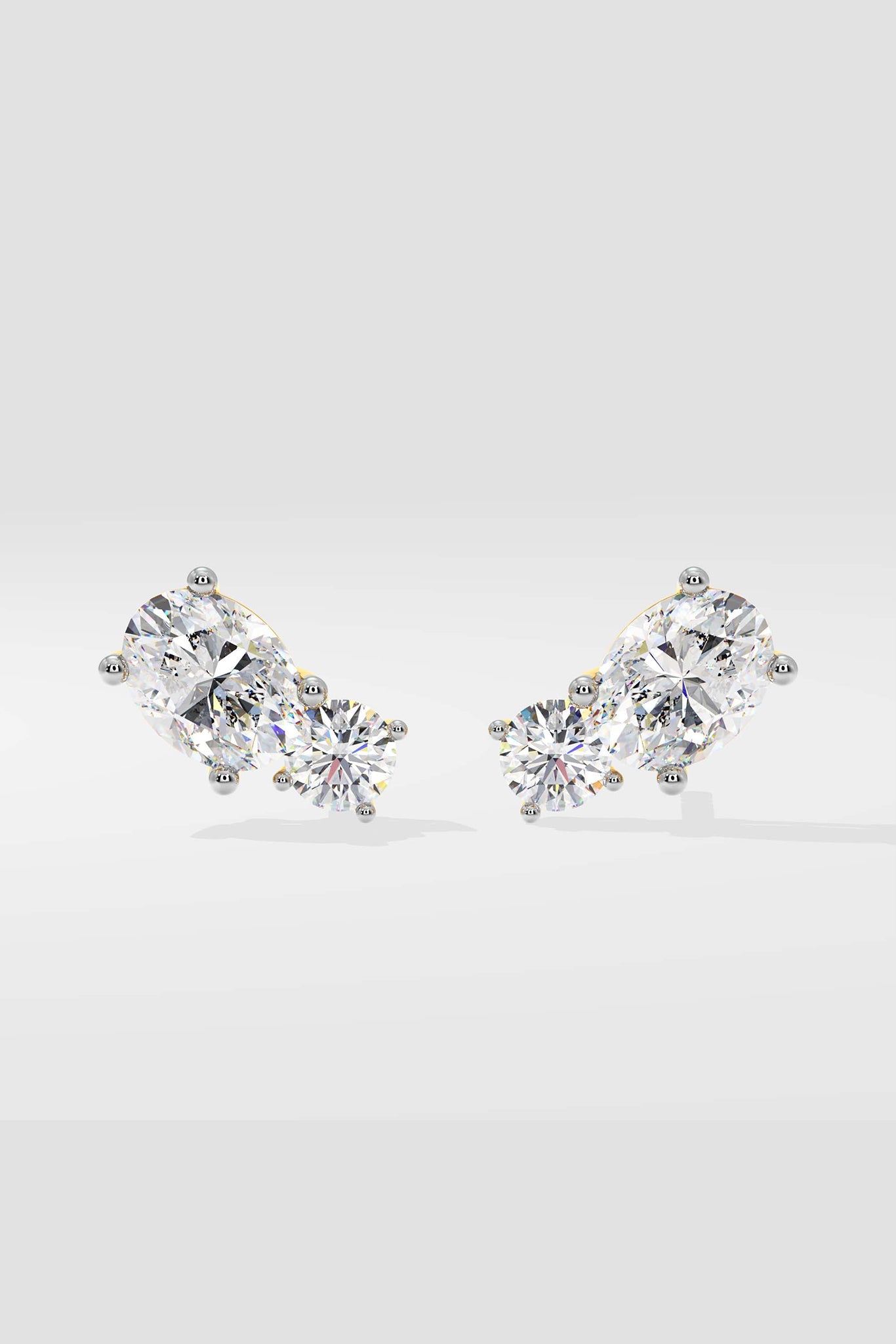 Oval Duo Studs