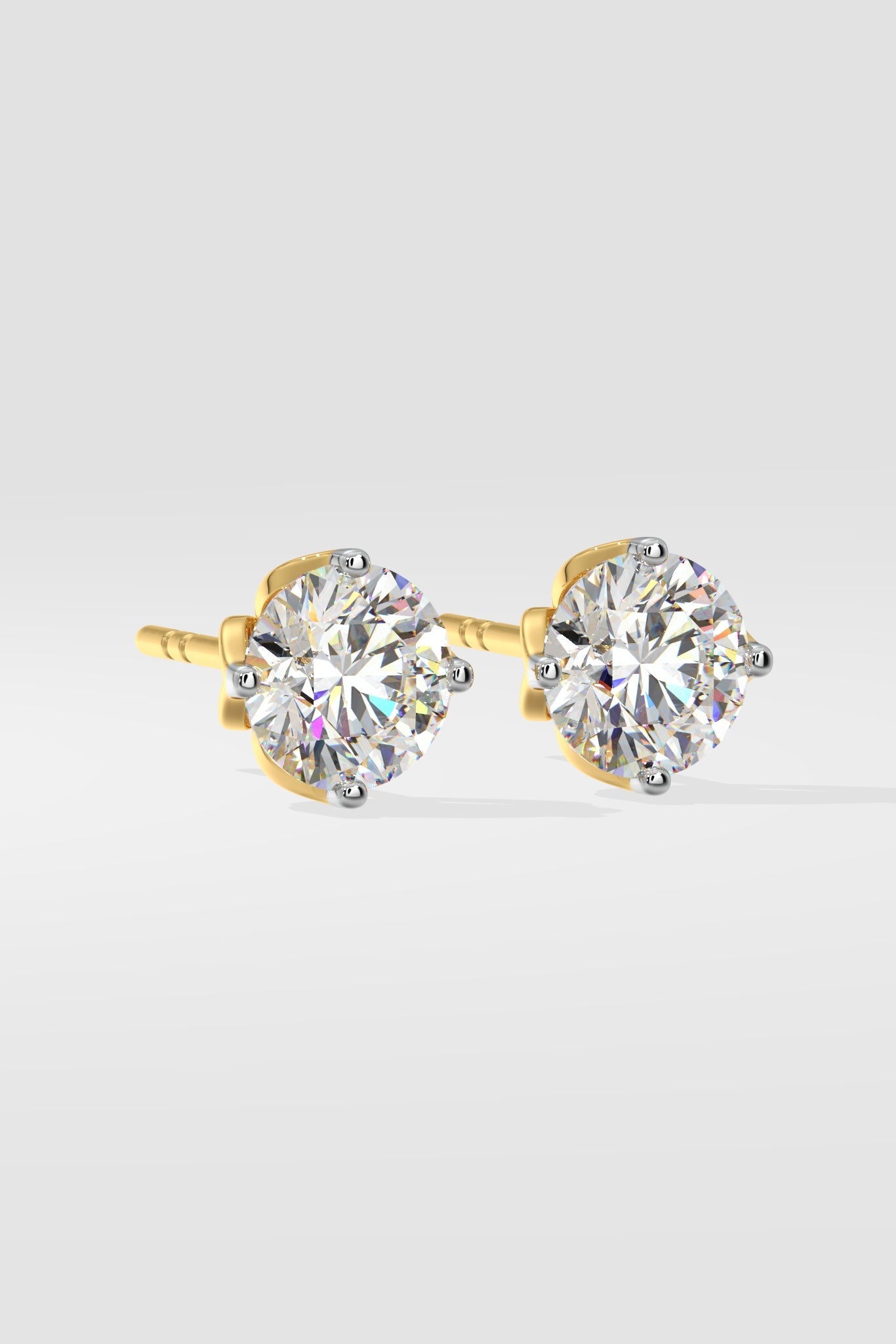 2.5 ct Solitaire Studs