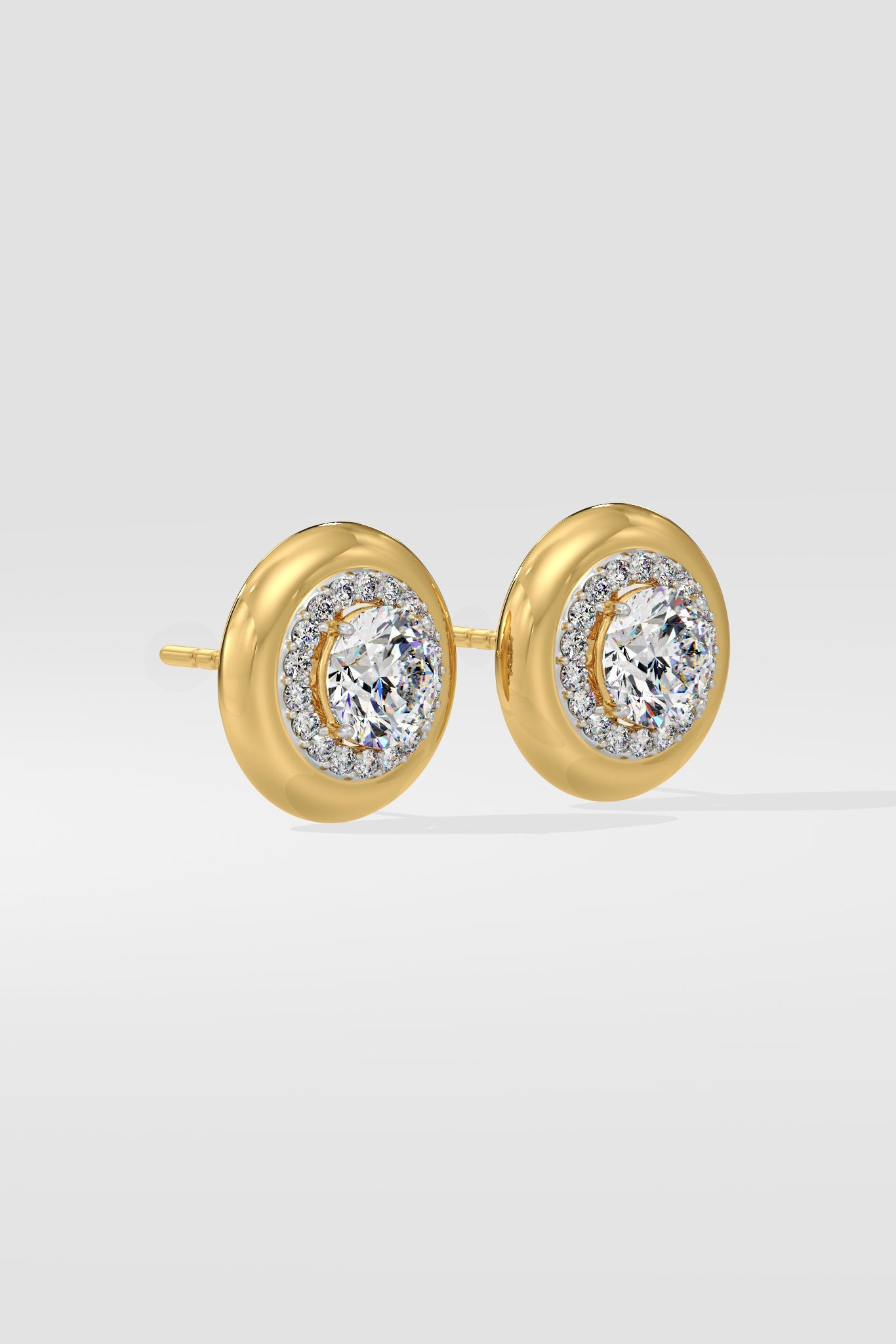 1 ct Gold Rim Studs