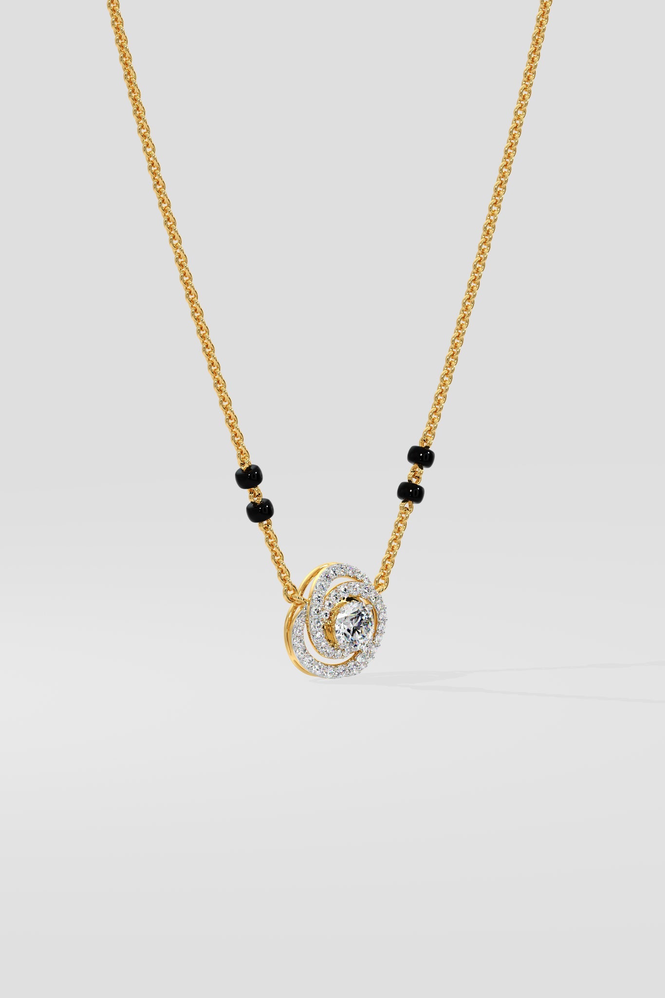Swirl Solitaire Mangalsutra