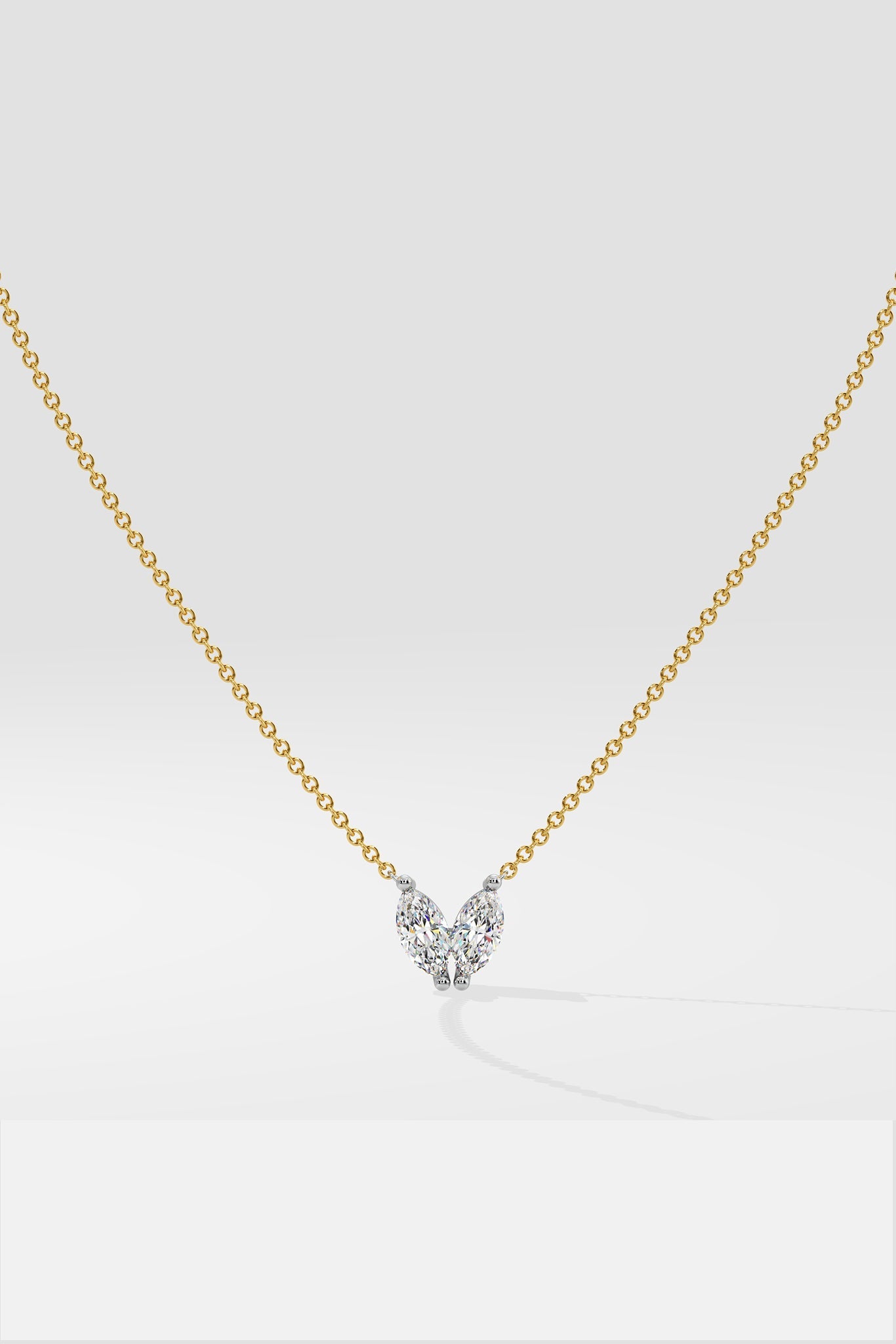 Marquise Heart Duo Necklace