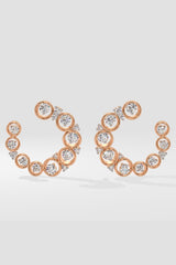 Bubble Diamond Front Hoops