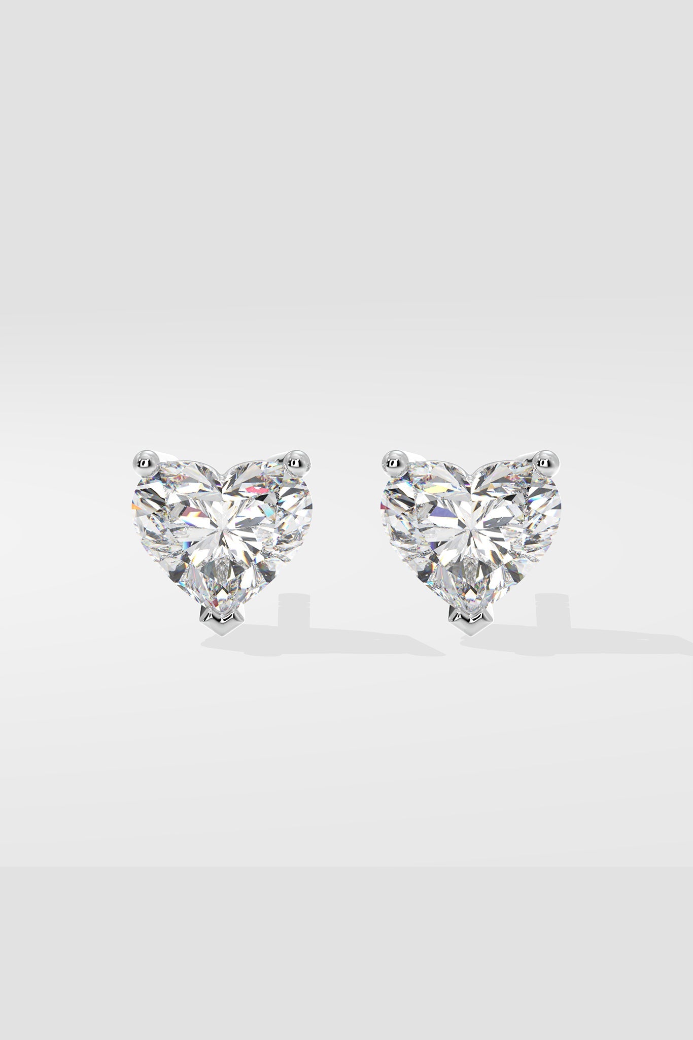 1.5 ct Classic Heart Studs