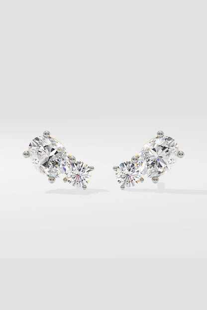 Oval Duo Studs