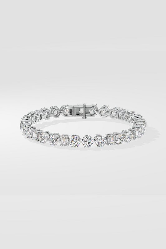 Blended Solitaire Tennis Bracelet