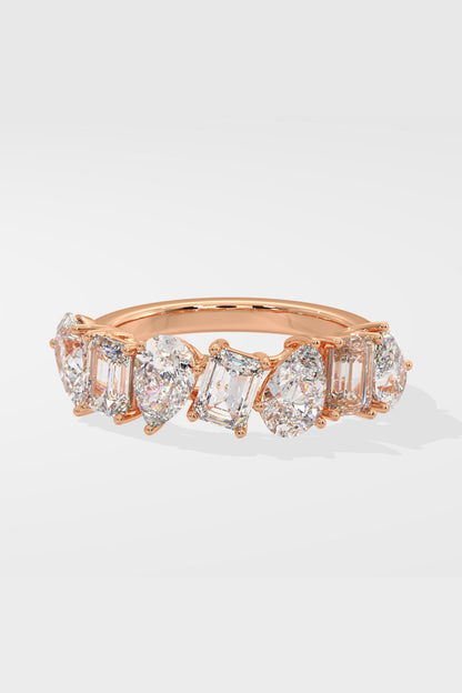 Pear & Emra Half Eternity Band