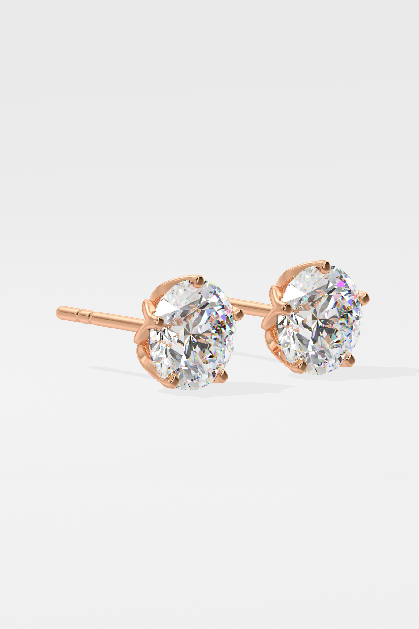 4 ct Solitaire Studs