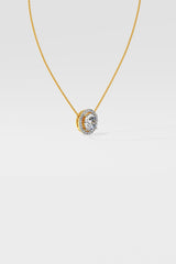 1 ct Halo Solitaire Necklace