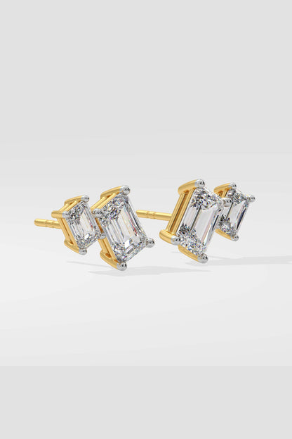 Emerald Duo Studs