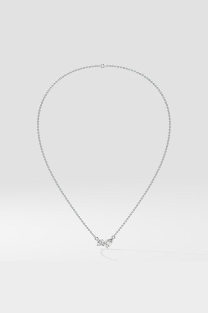 Double Diamond Duo Necklace
