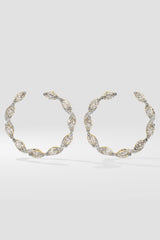 Marquise Diamond Front Hoops