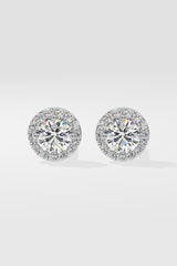 1 ct Solitaire Halo Studs