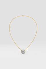 1 ct Halo Solitaire Necklace