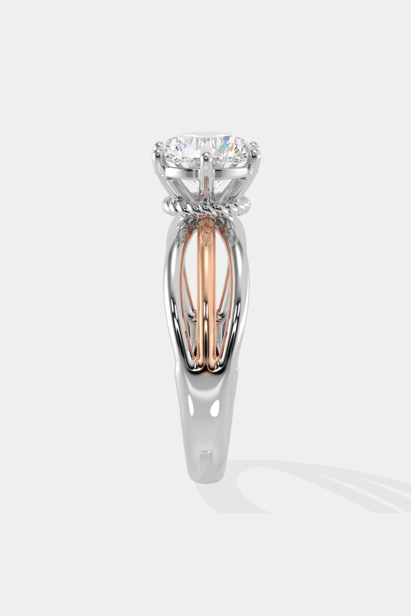 2 ct Tri-Band Solitaire Ring