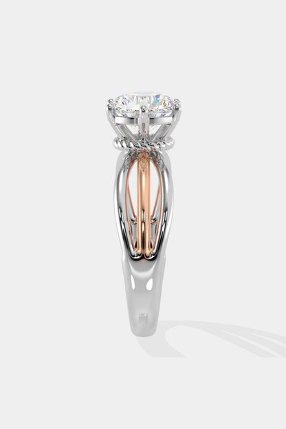 2 ct Tri-Band Solitaire Ring