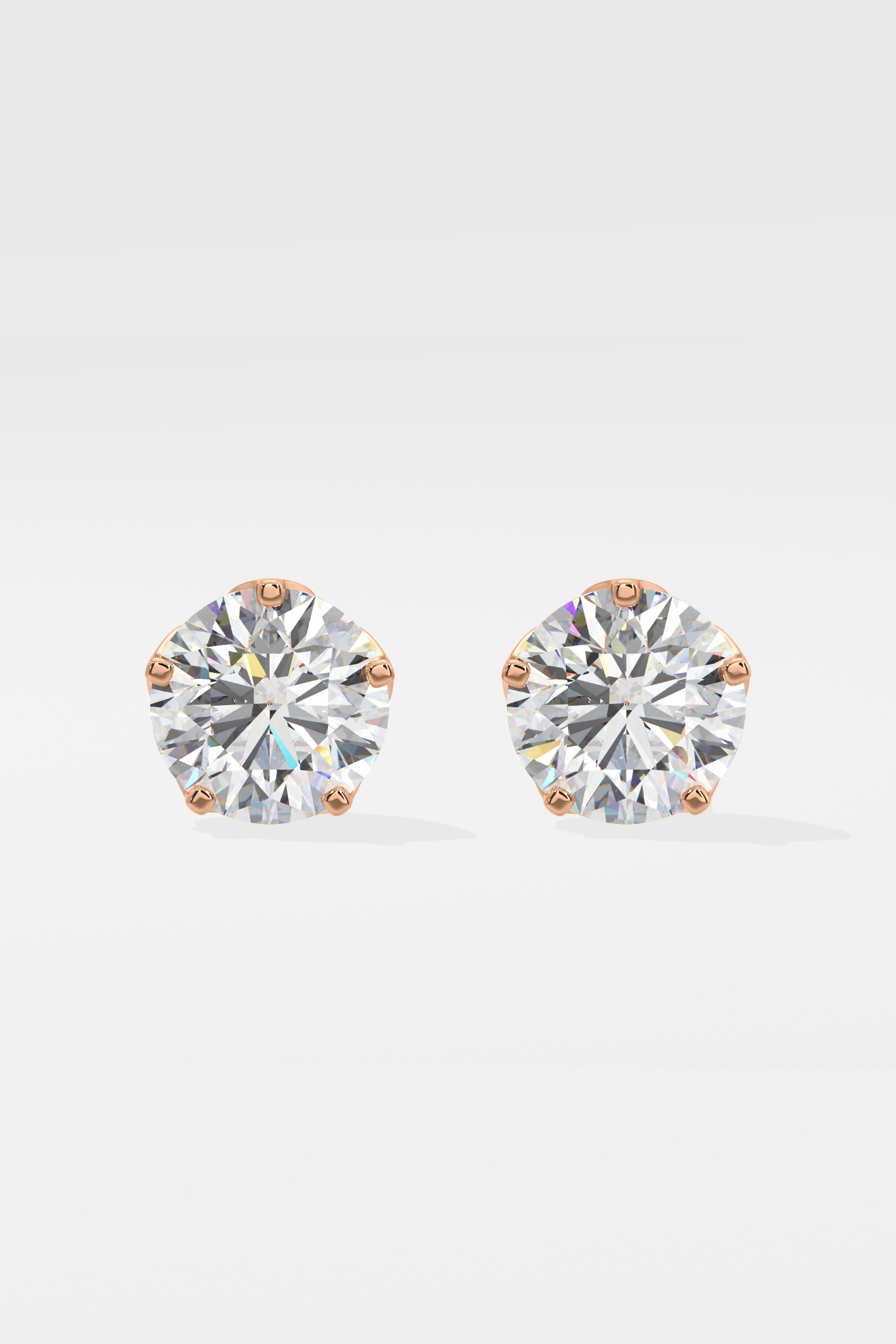 4 ct Solitaire Studs