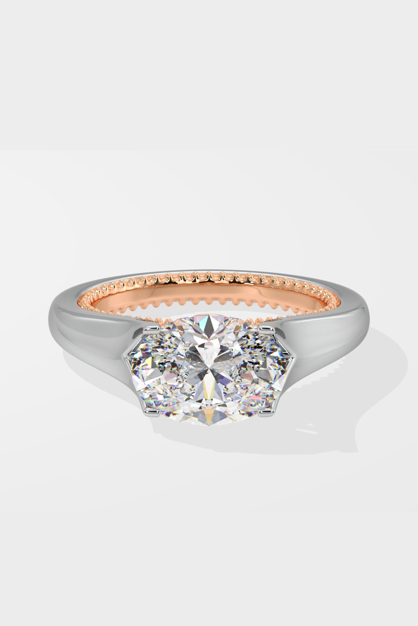 1.5 ct East-West Oval Solitaire Ring