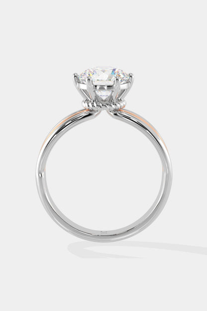2 ct Tri-Band Solitaire Ring