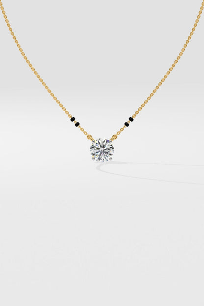1 ct Solitaire Mangalsutra