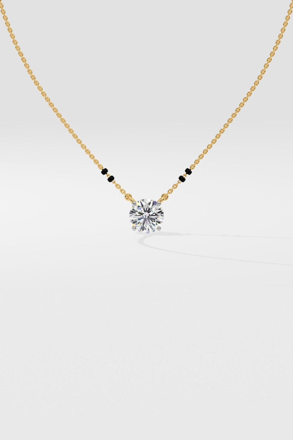 1 ct Solitaire Mangalsutra