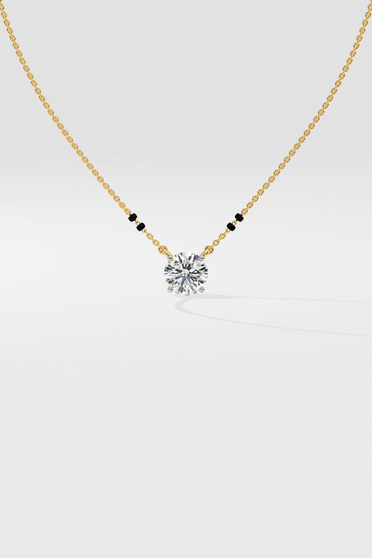 1 ct Solitaire Mangalsutra