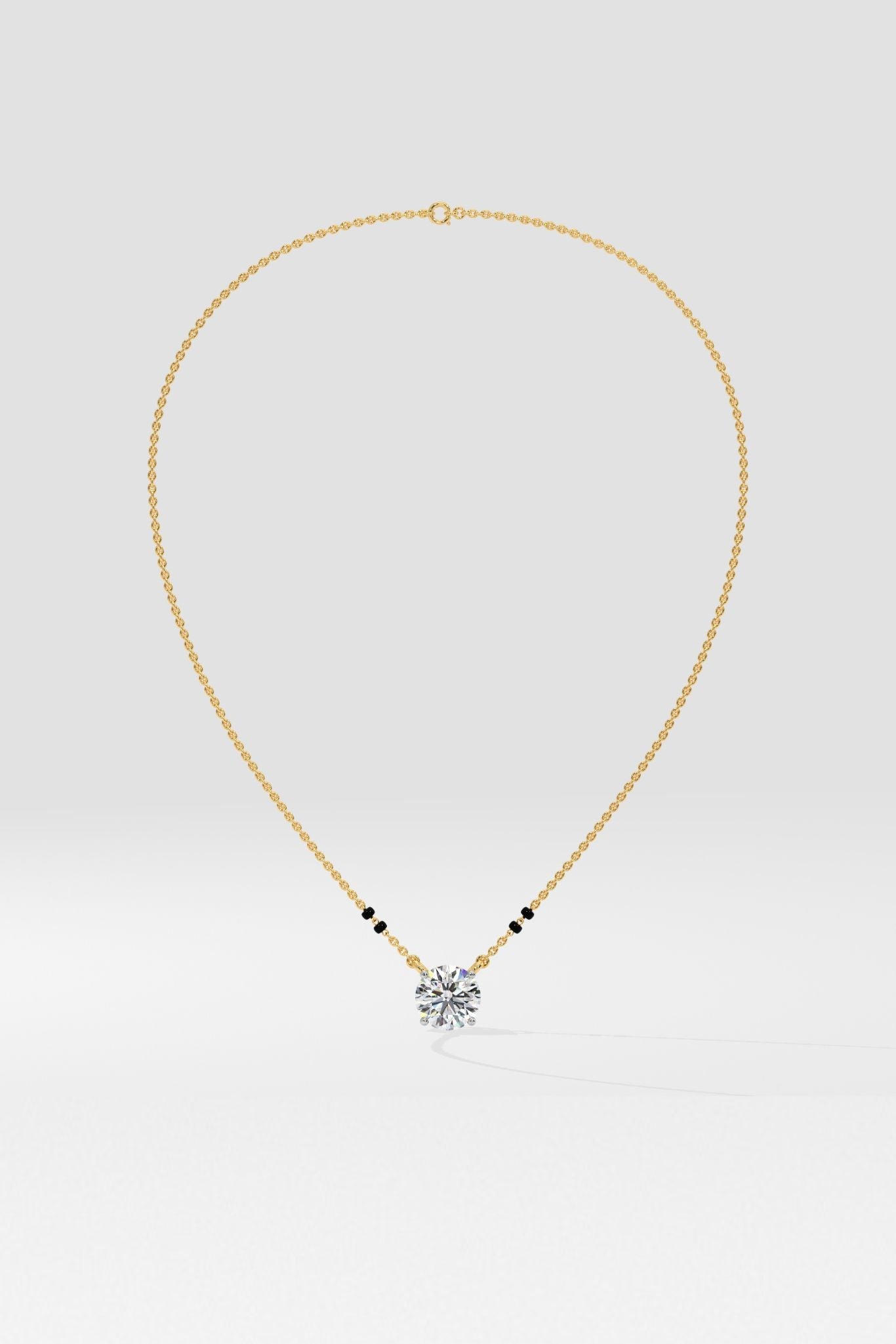 1 ct Solitaire Mangalsutra