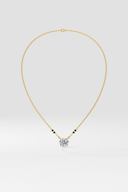 1 ct Solitaire Mangalsutra
