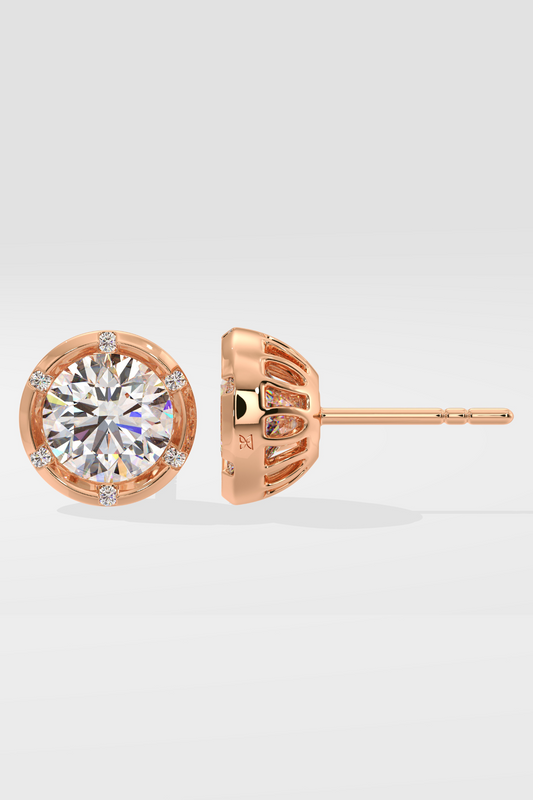 2 ct Spaced Solitaire Studs