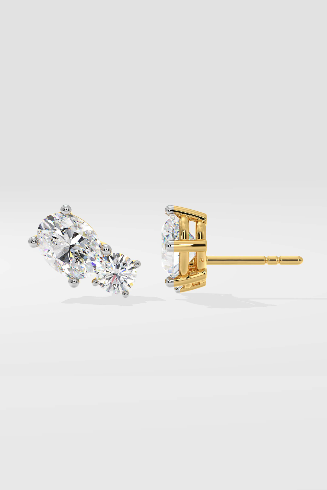 Oval Duo Studs