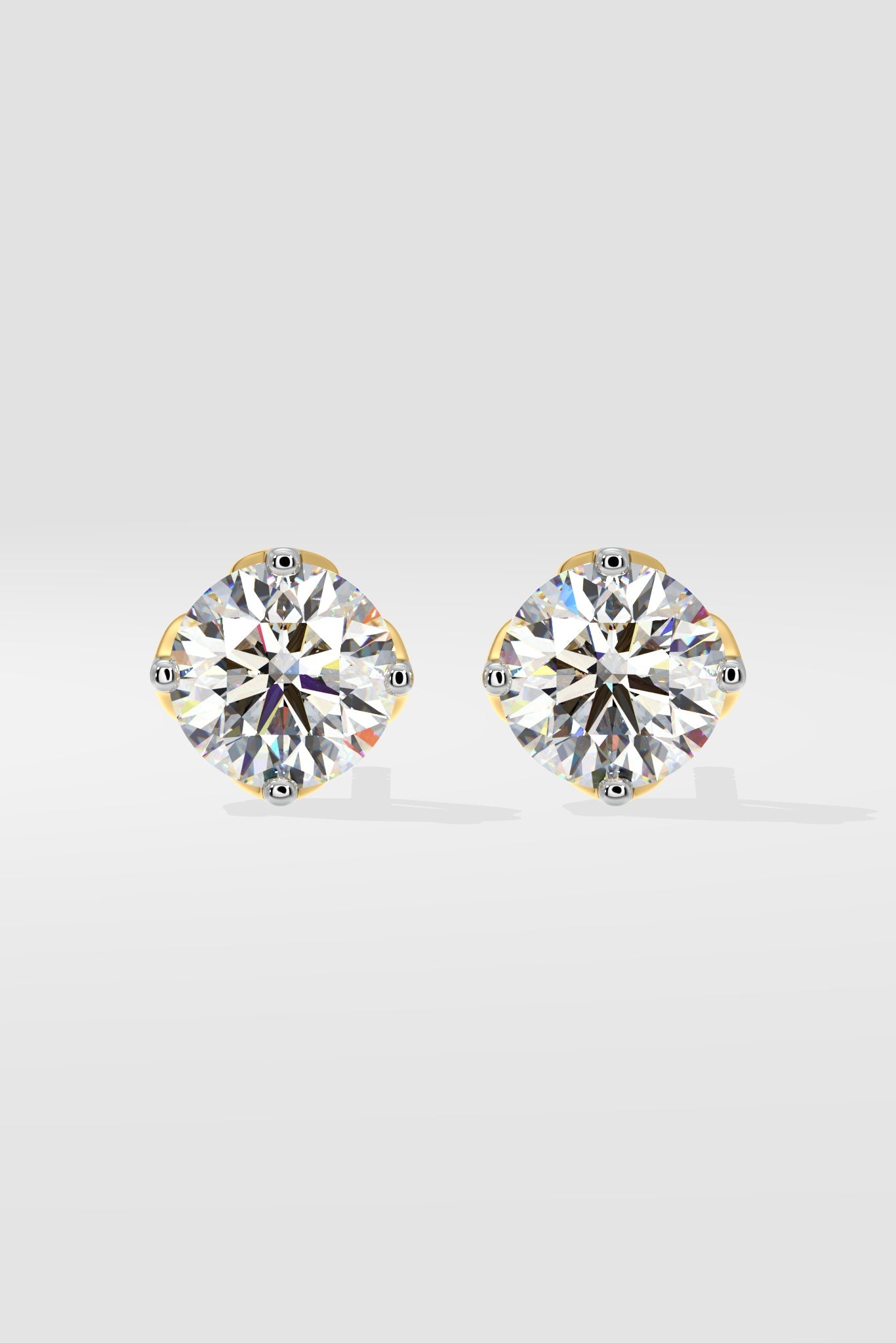 2.5 ct Solitaire Studs