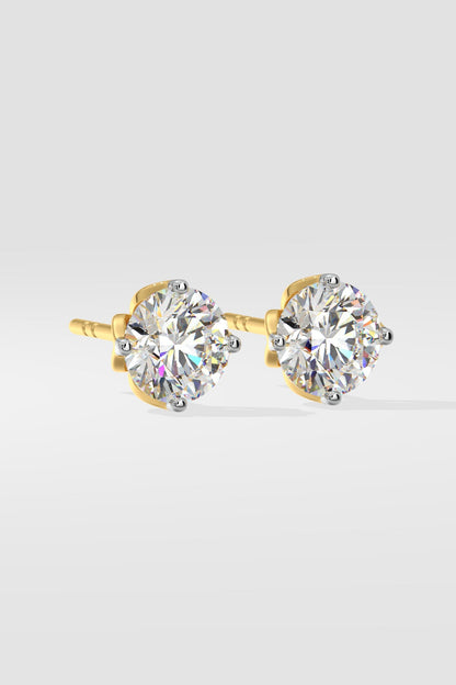 2.5 ct Solitaire Studs