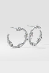 Spaced Marquise Front Hoops