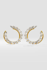 Two-Tone Marquise Front Hoops