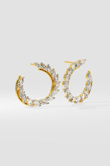 Two-Tone Marquise Front Hoops