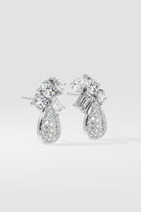 Cluster Diamond Drop Earrings