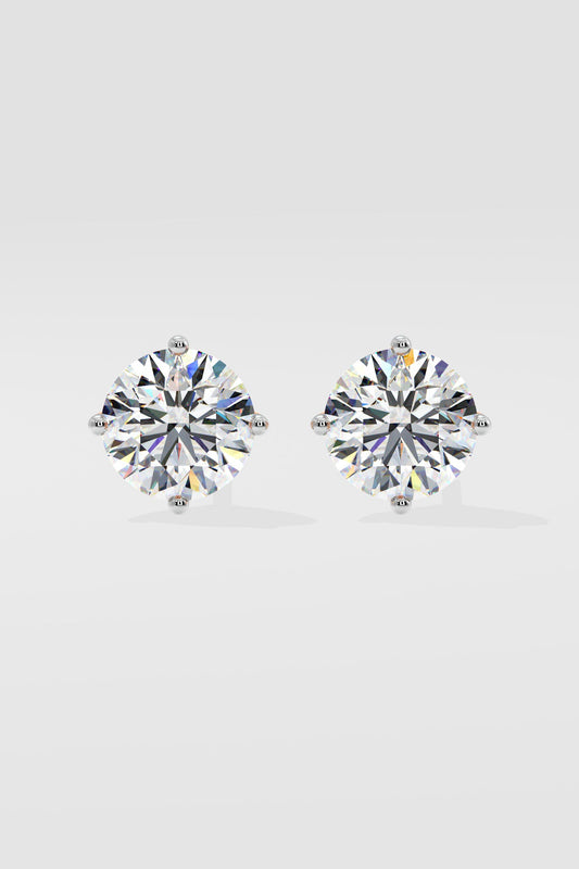 4 ct Conical Solitaire Studs