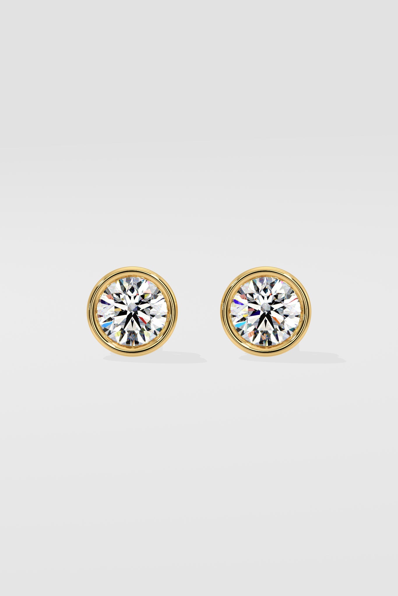 1 ct Bezel Studs