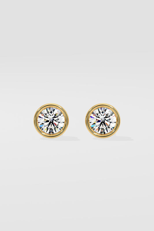 1 ct Bezel Studs