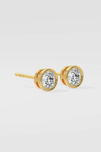 1 ct Bezel Studs