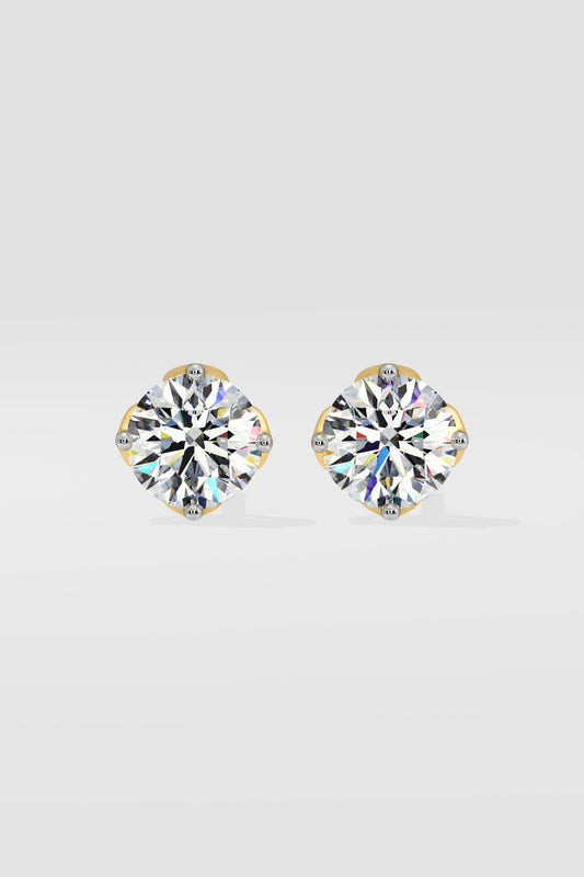 2 ct Solitaire Studs