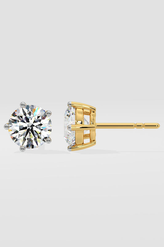 6 ct Solitaire Studs