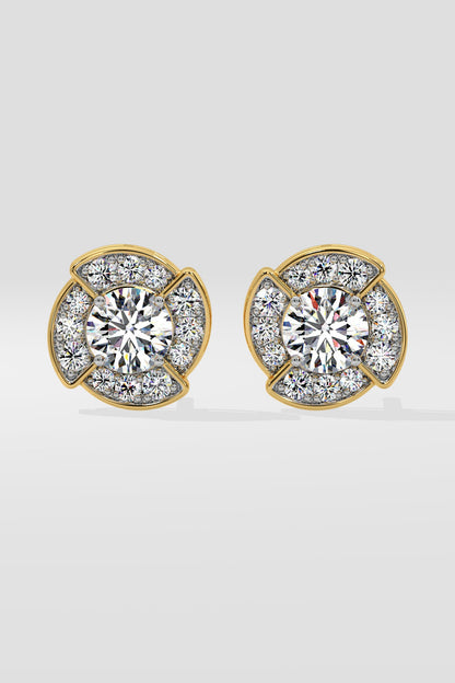 1 ct Breeze Halo Earrings