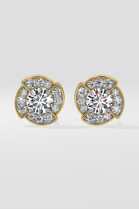 1 ct Breeze Halo Earrings