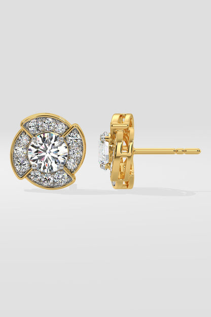 1 ct Breeze Halo Earrings