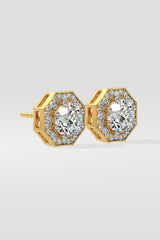 1.5 ct Octa Halo Earrings