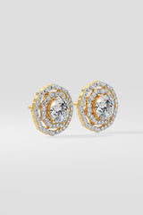 2 ct Twin Halo Earrings