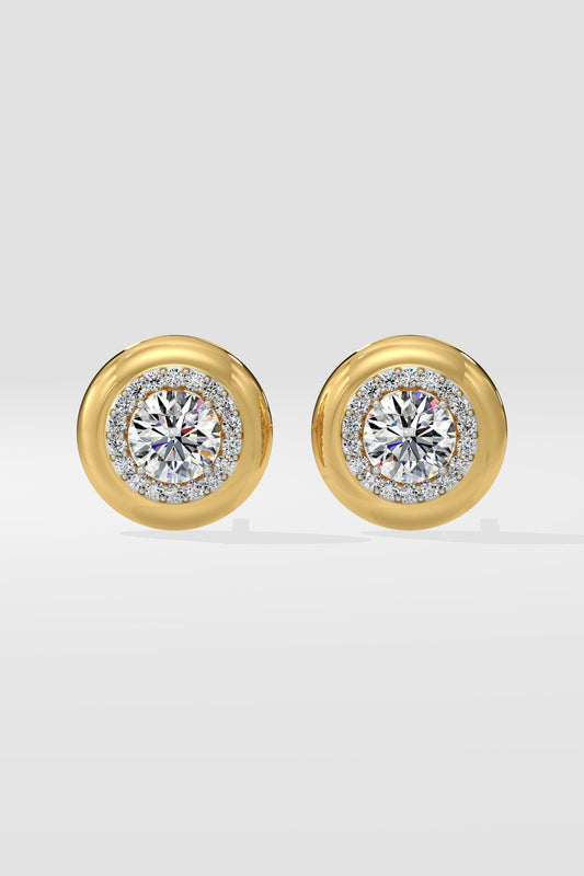 1 ct Gold Rim Studs