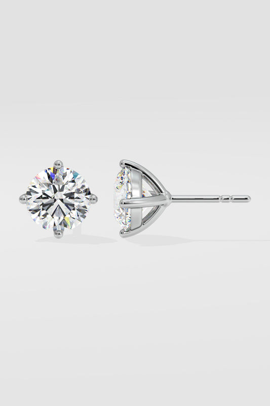 3 ct Conical Solitaire Studs