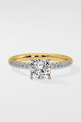 1.5 ct Cushion Hidden Halo Ring