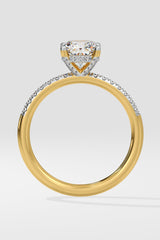 1.5 ct Cushion Hidden Halo Ring